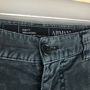Armani Dark Teal Blue Corduroy Pants